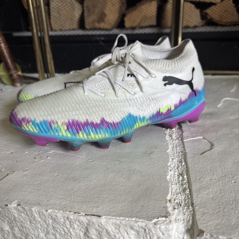 Puma Future 7 Match FG/AG Womens Soccer Cleats White Multi 108770-01 Size 8